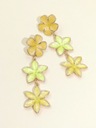 Серьги-цветы Желто-Зеленые Бохо Длинные 78мм
