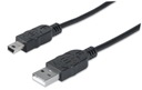 Manhattan 333375 USB-кабель 1,8 м USB 2.0 USB A Mini-USB B Черный