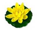 PŁYWAJĄCA SZTUCZNA LILIA WODNA ŻÓŁTA 29 CM MEGA