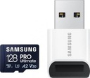Samsung Ultimate microSDXC 128GB UHS-I U3 [Zapis 130MB/s Odczyt 200MB/s] +