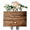 ДЕРЕВЯННАЯ ПРИВЕТСТВЕННАЯ ДОСКА 50x70 С ЦИТАТОЙ СВАДЬБА СВАДЬБА