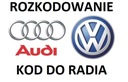 ROZKODOWANIE RADIO # VW # AUDI # CÓDIGO # ZDALNIE 