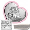 СЕРЕБРЯНАЯ КАРТИНА ДЛЯ КРЕСТНИКА КРЕСТНИК УНИКАЛЬНЫЙ СУВЕНИР АНГЕЛ-ХРАНИТЕЛЬ