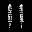 Свадебный комплект ювелирных изделий Ожерелье Серьги Цирконий Жемчуг Свадьба
