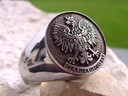 SYGNET ORZEŁ HERB POLSKA SREBRO STAL GODŁO
