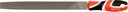 Pilník na kov, plochý, polotrackpad 250 mm YT-622