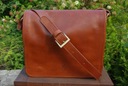 Pánska kožená taška cez rameno veľká hnedá talianska A4 poštárka vintage Hlavný materiál prírodná koža