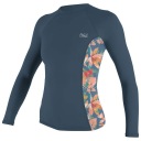 Жіночі лонгсліви для плавання O'Neill Side Print Rash Guard копен синій/бол