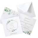 ПРИГЛАШЕНИЯ на ботаническое Подтверждение 10+конверты