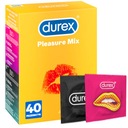 Презервативы DUREX PLEASURE MIX 2 разных вида, полосатые выступы, 40 шт.