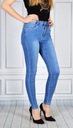 Spodnie Jeansy Wysoki Stan Jeansowe Push-Up Skinny Marka Madame