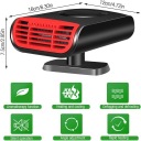 НАГРІВАЧ АВТОМОБІЛЬНА 12V 150W ПІДІГРІВАЧ ВЕНТИЛЯТОР 360 ГРАДУСІВ  (17353973556) фото min 16