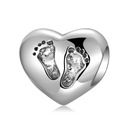 Подвески в форме сердца, подвески на ноги, серебро 925, подвески + мера ювелирных изделий Pandora