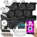 TELEWIZJA PRZEMYSŁOWA 6 KAMER 4K 8MP DUŻY DYSK 4TB