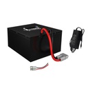 С зарядным устройством 5А, 84 В, 60 Ач. Подходит для электровелосипеда.