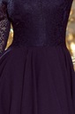 NICOLLE-šaty s dlhším chrbtom Tmavomodrá 210-5 Veľkosť XL