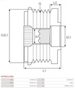 AS-PL AFP0021(INA) RUEDA POLEA WOLNOBIEZNE 