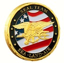 USA ,Navy Seal , Siły specjalne marynarki wojennej, pozłacany medal , kopia Materiał dominujący inny