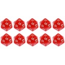 ZESTAW 10 KOSTEK K20 RPG CZERWONA KOŚĆ DWUDZIESTOŚCIENNA