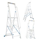 Krause Мобильная складская лестница + перила, 7 ступеней