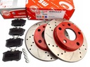 2 PIEZAS DISCOS NAWIERCANE + 4 PIEZAS ZAPATAS PARTE TRASERA PARA AUDI A4 B6 B7 245MM 