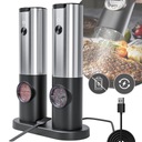 ЭЛЕКТРИЧЕСКАЯ МЕЛЬНИЦА ДЛЯ ПЕРЦА НАБОР ИЗ 2 МЕЛЬНИЦ ДЛЯ СОЛИ И ПЕРЦА С USB