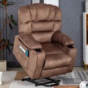 Электрическое кресло для отдыха, массажное кресло с подогревом, коричневое