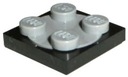 ВРАЩАЮЩАЯСЯ ПЛАСТИНА LEGO 2X2 ЧЕРНО-СЕРАЯ 3680c02