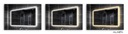 Zrkadlo podsvietené LED počasie dotyk 110x70 BERLIN Tvar obdĺžnik