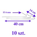 ŠPENDLÍKY KOTVY SLEDE NA GEOKRATU GEOSIATKY STANU 10 KS 40cm- FI6 mm Kód výrobcu SZPILKA 40 J FI6 x 10 szt.