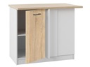 Отдельностоящий угловой кухонный шкаф, дуб Сонома, со столешницей для гарнитуров 100 СМ
