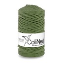 Плетеная нить для макраме ColiNea 100% хлопок, 3мм 100м, цвет хаки