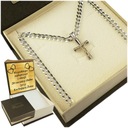 Мужская серебряная цепочка 925, 3,80мм, с крестом, БЕСПЛАТНАЯ гравировка