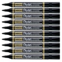 НАБОР ПЕРМАНЕНТНЫХ МАРКЕРОВ N850 КРУГЛЫЙ ЧЕРНЫЙ, 10 ШТ. PENTEL