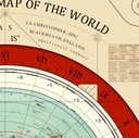 Plaská krajina Mapa sveta Gleason 1892r. Zrekonštruovaná Šírka produktu 90 cm