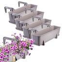 4x БАЛКОННЫЙ ЯЩИК 60см РУЧКИ КАРАМЕЛЬНЫЕ