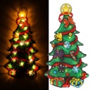 Lampki LED wisząca dekoracja świąteczna choinka 45cm Średnica kuli 10 cm