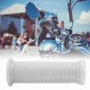 ПАРА 1INCH 25MM UNIVERSAL MOTOCIKLAS VINTAGE TPU HANDLEBAR GRIP WHITE  фото 8