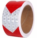 СВЕТООТРАЖАЮЩАЯ ЛЕНТА САМОКЛЕЙКАЯ НАКЛЕЙКА ИЗ ФОЛЬГИ БЕЛАЯ КРАСНАЯ СТРЕЛКИ 5 СМ