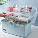 Органайзер-контейнер для хранения лекарств, 3-уровневая аптечка большой вместимости