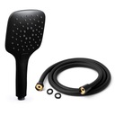 CZARNY ZESTAW SŁUCHAWKA NATRYSKOWA Z SOLIDNYM WĘŻYKIEM PRYSZNICOWY 1,5M