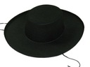 КОСТЮМНАЯ ШЛЯПА VENDETTA ZORRO, ЧЕРНЫЙ ВОЙЛОК