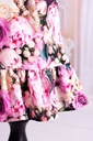 Šaty Pre Dievča Kvety Amarant Ruže veľ. 116 Strih ceruzkový