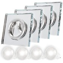 4x СИЛЬНЫЕ СВЕТОДИОДНЫЕ ПОТОЛОЧНЫЕ СВЕТИЛЬНИКИ GU10, ГАЛОГЕННЫЕ СТЕКЛЯННЫЕ ЛАМПЫ, СТЕКЛО ЛАМПЫ