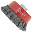 SZCZOTKA DRUCIANA DOCZOŁOWA PLECIONA 85mm M14 DO SZLIFIERKI KĄTÓWKI CZOŁOWA