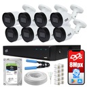 КОМПЛЕКТ ДЛЯ ДОМАШНЕГО НАБЛЮДЕНИЯ 8 НАРУЖНЫХ IP-КАМЕР POE 8 МИКРОФОН 1 ТБ DVS