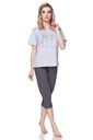 ЖЕНСКАЯ ПИЖАМА ИЗ ХЛОПКА KUBA CATS GREY XXL