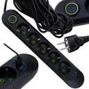 КАБЕЛЬ-УДЛИНИТЕЛЬ ДЛИНОЙ 5М, РАЗЪЕМ ПИТАНИЯ, 5 РАЗЪЕМОВ, 3 КНОПКИ ЗАЩИТЫ от перенапряжения USB.