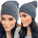 CZAPKA DAMSKA WIOSENNA JESIENNA CIENKA LEKKA WYGODNA SPORT PRĄŻEK GRAFITOWA