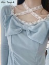 Lace Kawaii Lolita Sweet Dress Women mašľa japonská Model 56465465